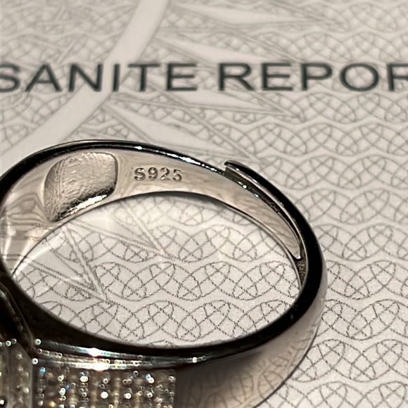 925 STERLING SILVER 1 CT MOISSANITE RING - Picture 4 of 12